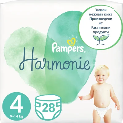 Бебешки пелени Pampers Premium Pure Protection 4 - 28 броя