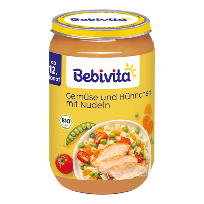 Bebivita Зеленчуци, спагети и пилешко месо 250 г
