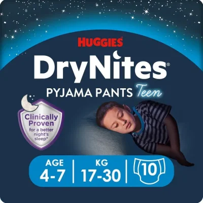 Пелени гащички Huggies DryNites Boy Нощни,4-7 години,17-30кг