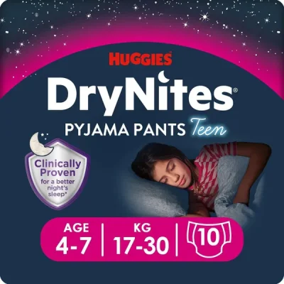 Пелени гащички Huggies DryNites Boy,Нощни,4-7 години,17-30кг