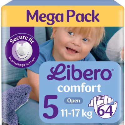 Libero Бебешки пелени Comfort р-р 5 (10-14 кг.) 64 бр.