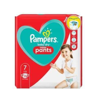 Памперс гащи size 7 4*25бр  100бр 17кг+