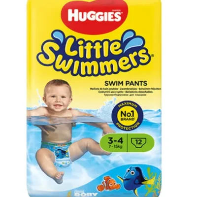 Huggies пелени бански Little Swimmers 3-4 (7-15 кг.) 12 бр.