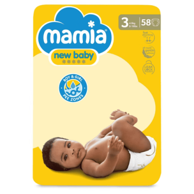 Памперси Мамиа 3-ка, 58 броя, 4-9 кг.